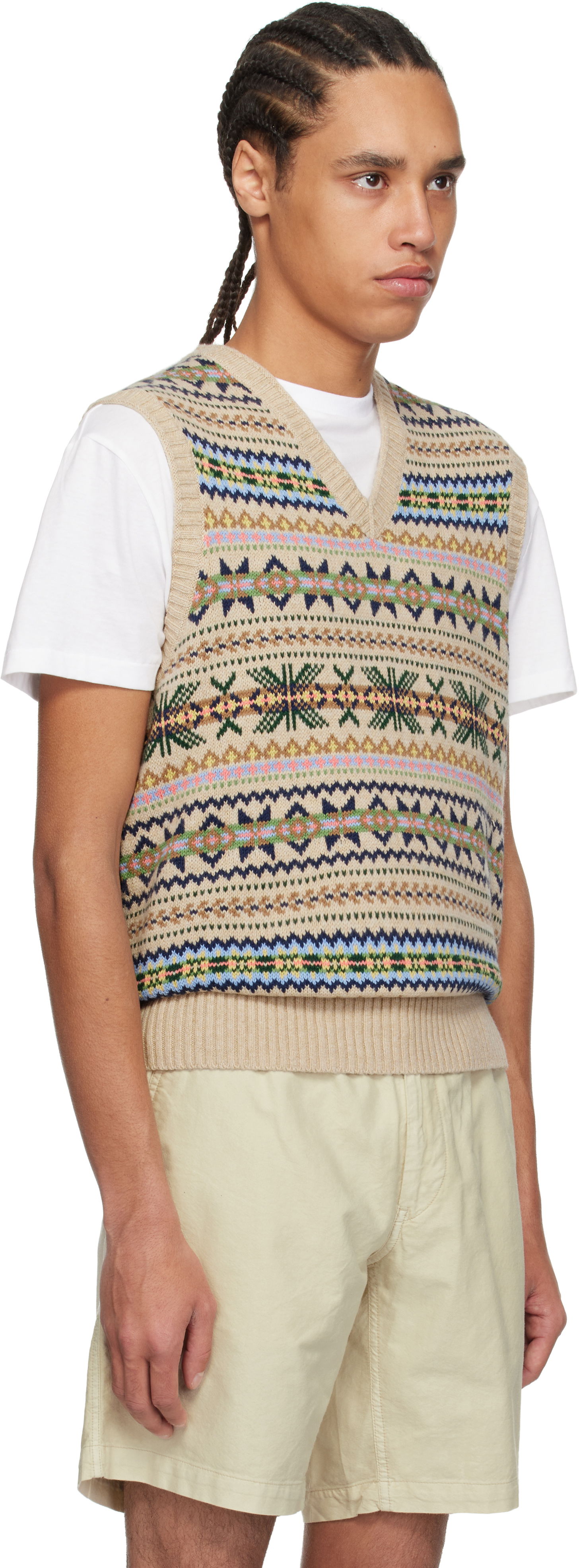 Sweater Polo by Ralph Lauren Polo Ralph Lauren Fair Isle Cotton-Cashmere Vest Beige | 710961781001, 1