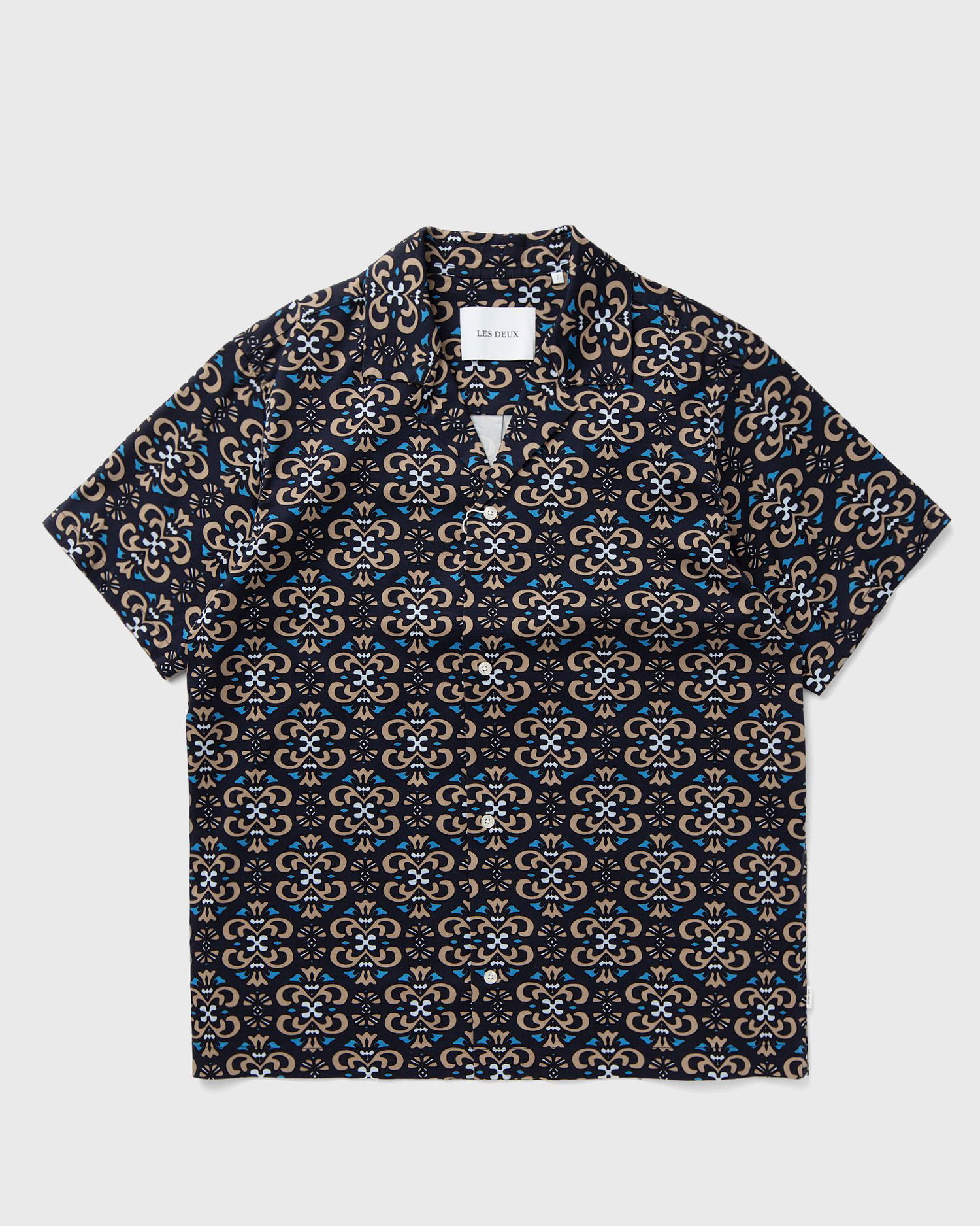 Skjorte Les Deux Hendrix AOP SS Shirt Mørkeblå | LDM401080-460810, 0