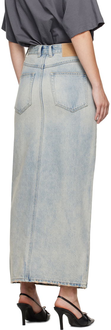 Nederdel We11done We11done Washed Denim Maxi Skirt Blå | WD-DS2-24-373-W-SK, 2