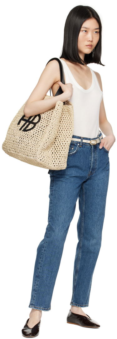 Mulepose Anine Bing Large Crochet Tote Bag Beige | A-13-2158-022, 3