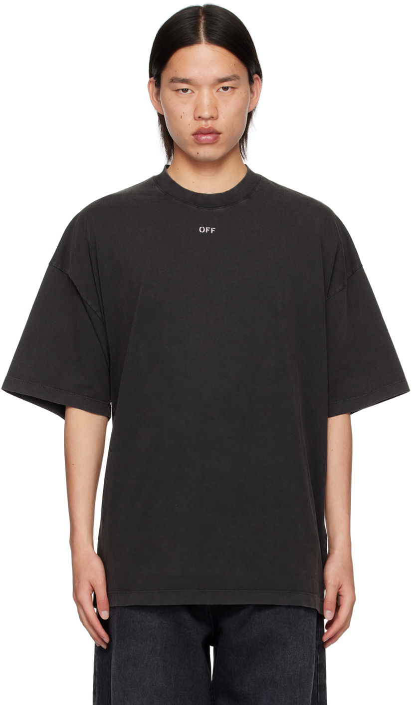T-shirt Off-White Black S.Matthew Skate T-Shirt Sort | OMAA161C99JER0021077