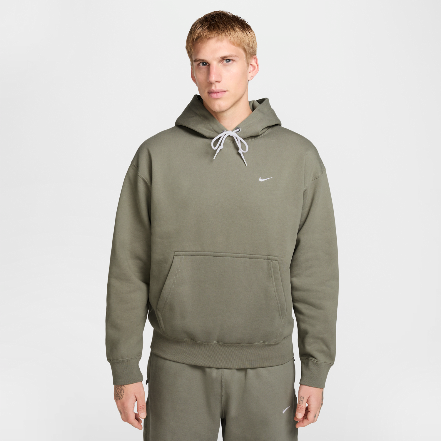Sweatshirt Nike Solo Swoosh Fleece Hoodie Grøn | DX1355-320, 0