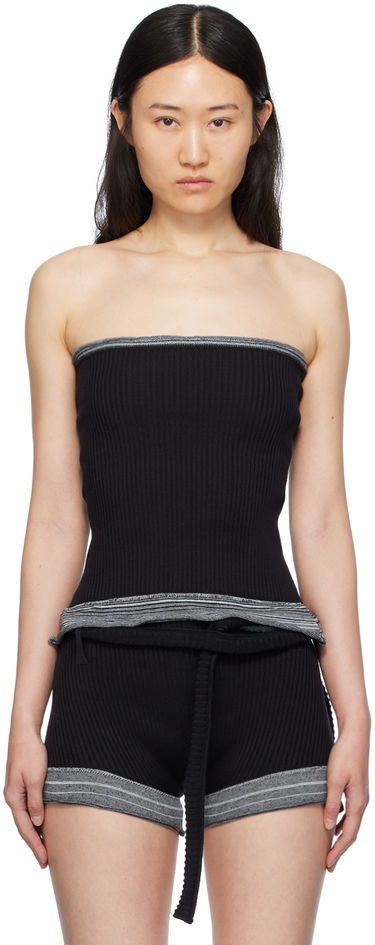 Tanktop Ottolinger Ottolinger Fringes Tube Top Sort | 708602, 0