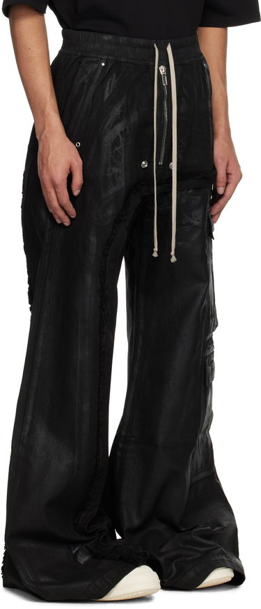 Cargo bukser Rick Owens Rick Owens DRKSHDW Hollywood Imbalanced Double Cargo Jumbo Belas Denim Cargo Pants Sort | DU01E3375 DCF, 1