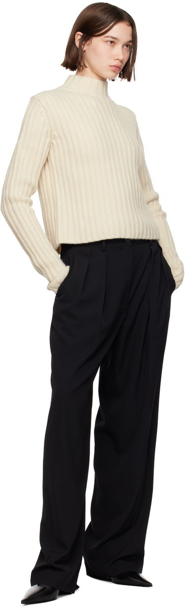 Sweater TOTEME TOTEME Chunky Rib Knit Sweater Beige | 244-WRT0375-YA0004, 3
