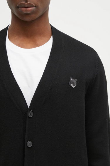 Sweater MAISON KITSUNÉ Bold Fox Head Cardigan Sort | MM00509KT1036, 3