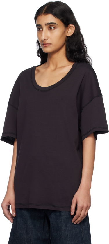 T-shirt LEMAIRE Lemaire Rib Knit T-Shirt Sort | TO1146 LJ1016, 3