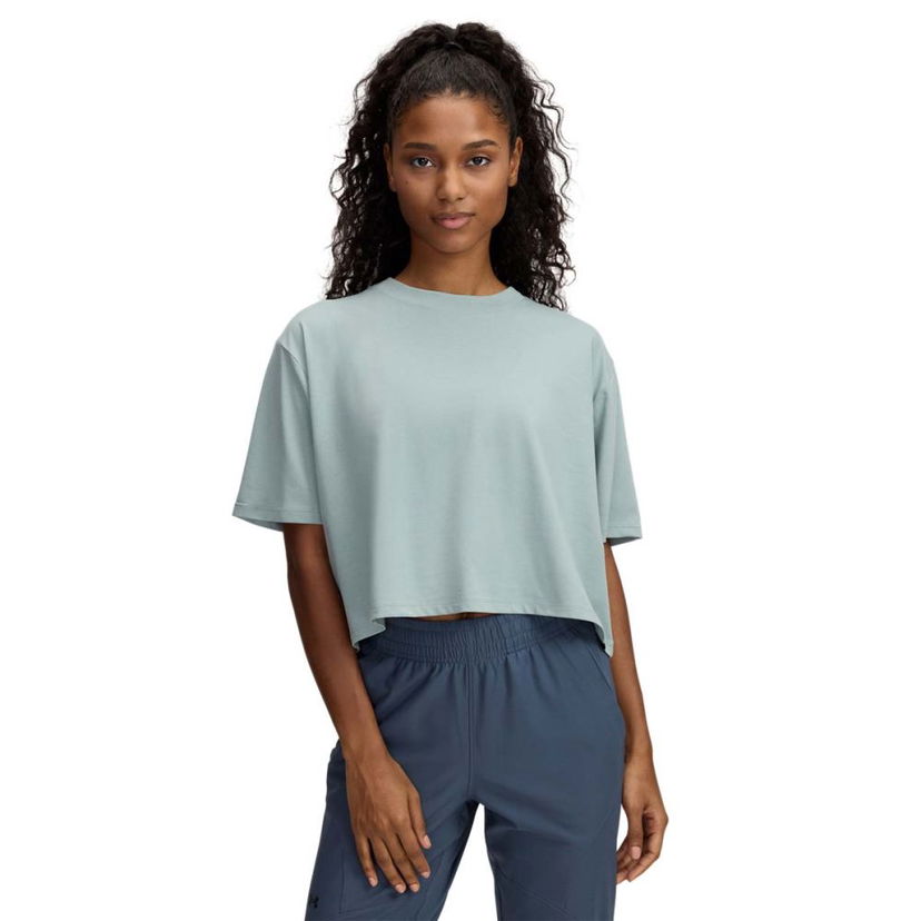Crop top Under Armour Under Armour Rival Crop T-Shirt Grøn | 1389721-348