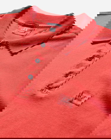 Polo skjorte C.P. Company Mercerized Jersey Polo Shirt Rød | 18CMPL091A-006374G 547, 3