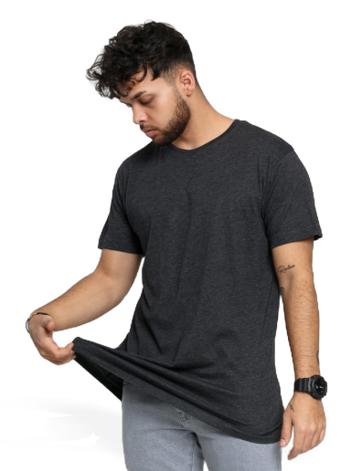 T-shirt Urban Classics Shaped Long Tee Grå | TB638-šede