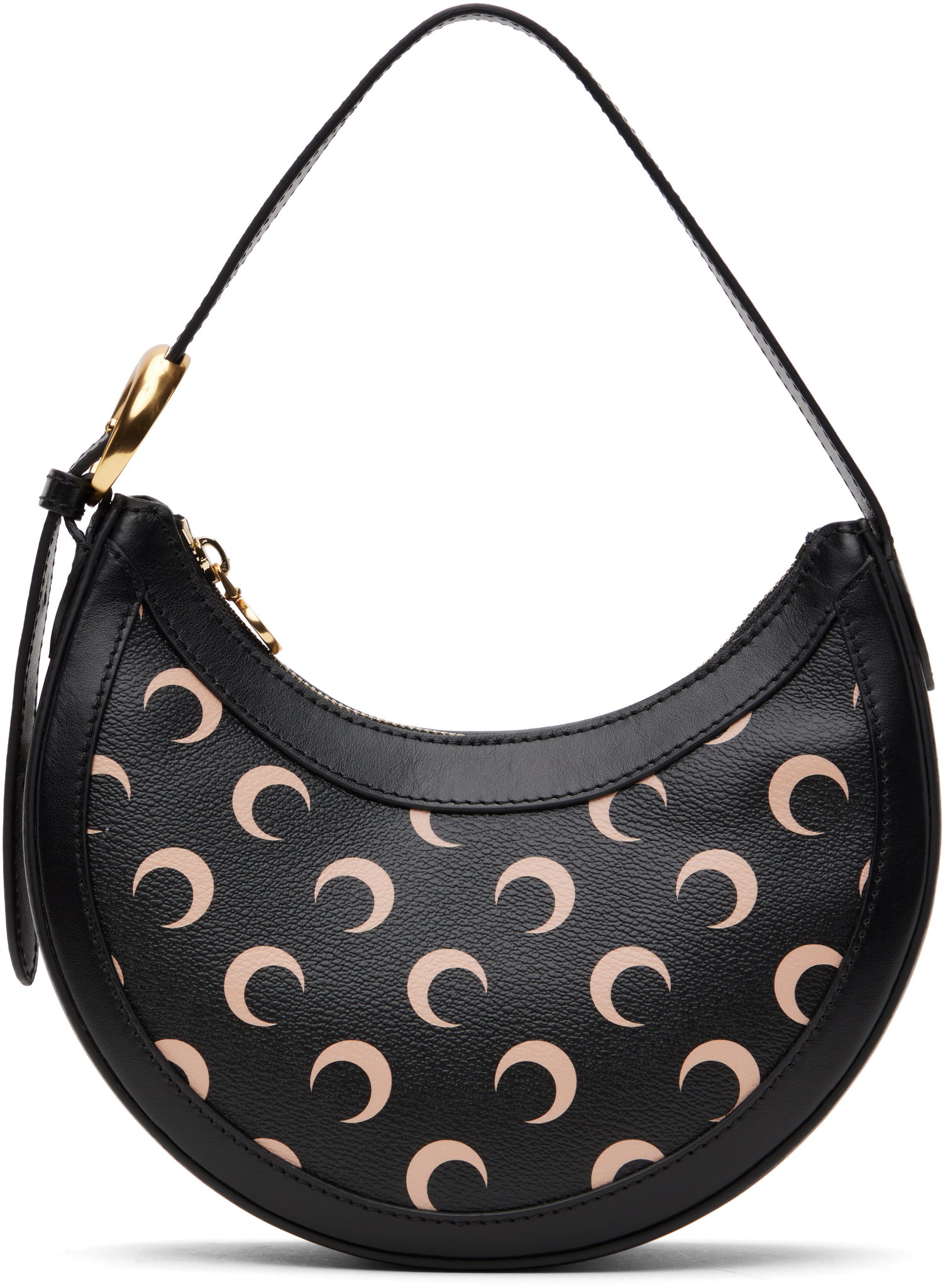 Håndtaske Marine Serre Marine Serre Eclips Mini Moon Canvas Bag Sort | WBA002A RWOV0030, 0