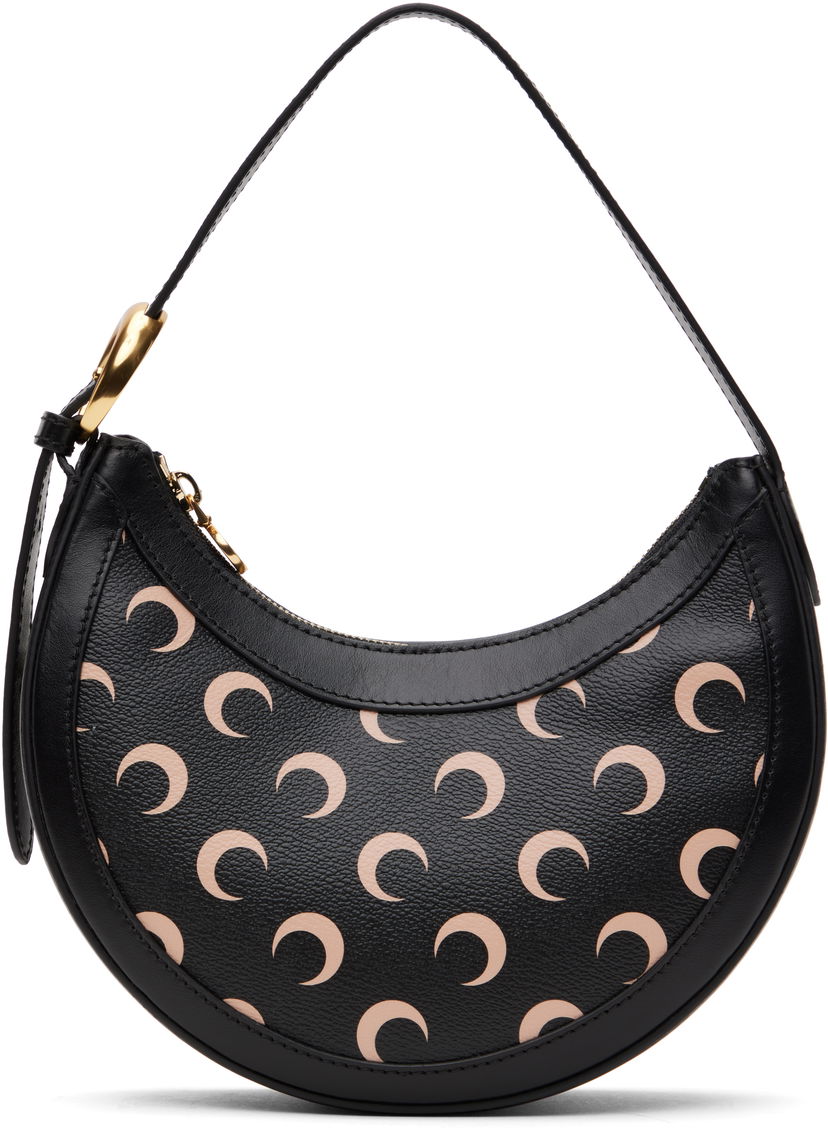 Håndtaske Marine Serre Marine Serre Eclips Mini Moon Canvas Bag Sort | WBA002A RWOV0030