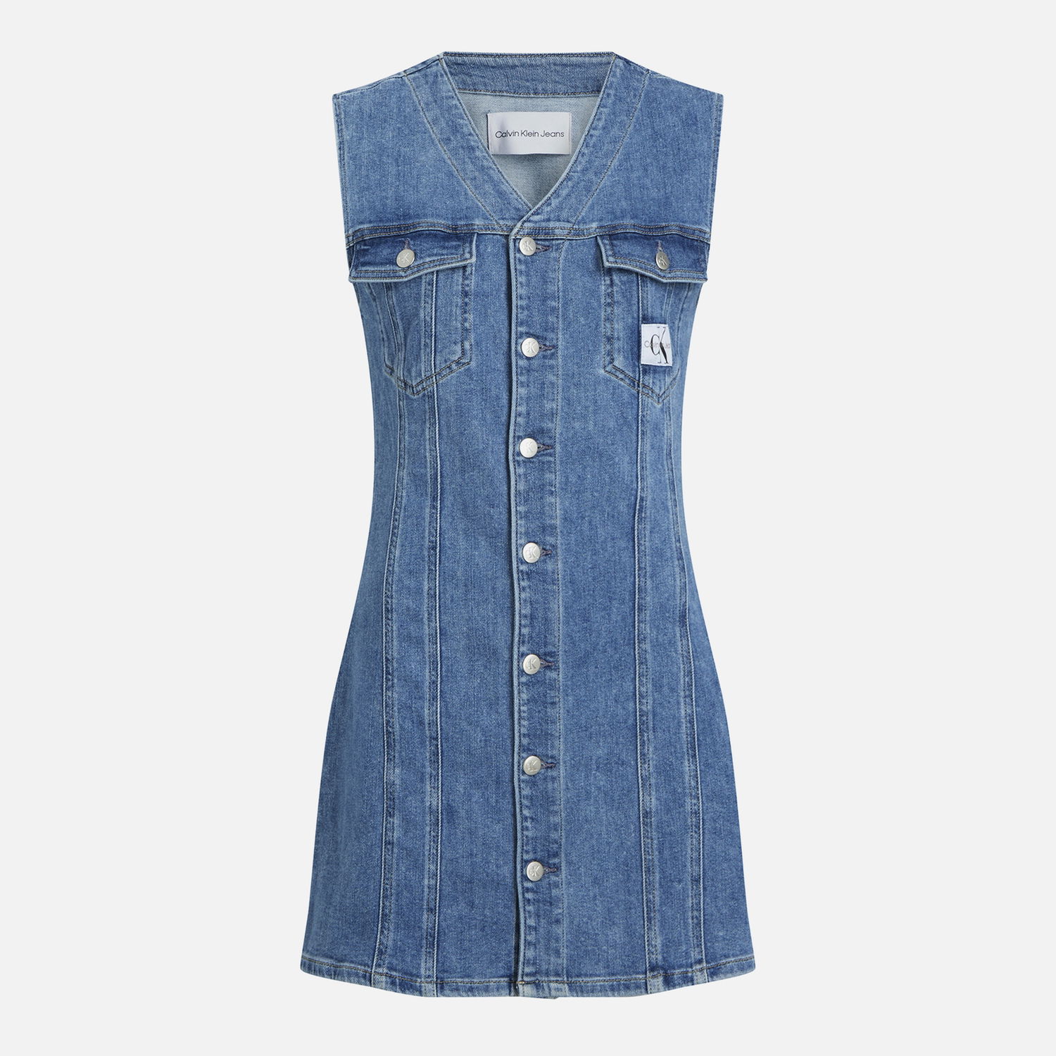 Jeans CALVIN KLEIN Jeans Sleeveless Denim Dress - XS Blå | J20J2237121A4, 1