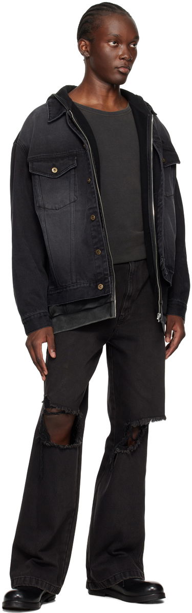 Jakke We11done We11done Faded Denim Jacket Sort | WD-DJ2-24-345-M-BK, 3