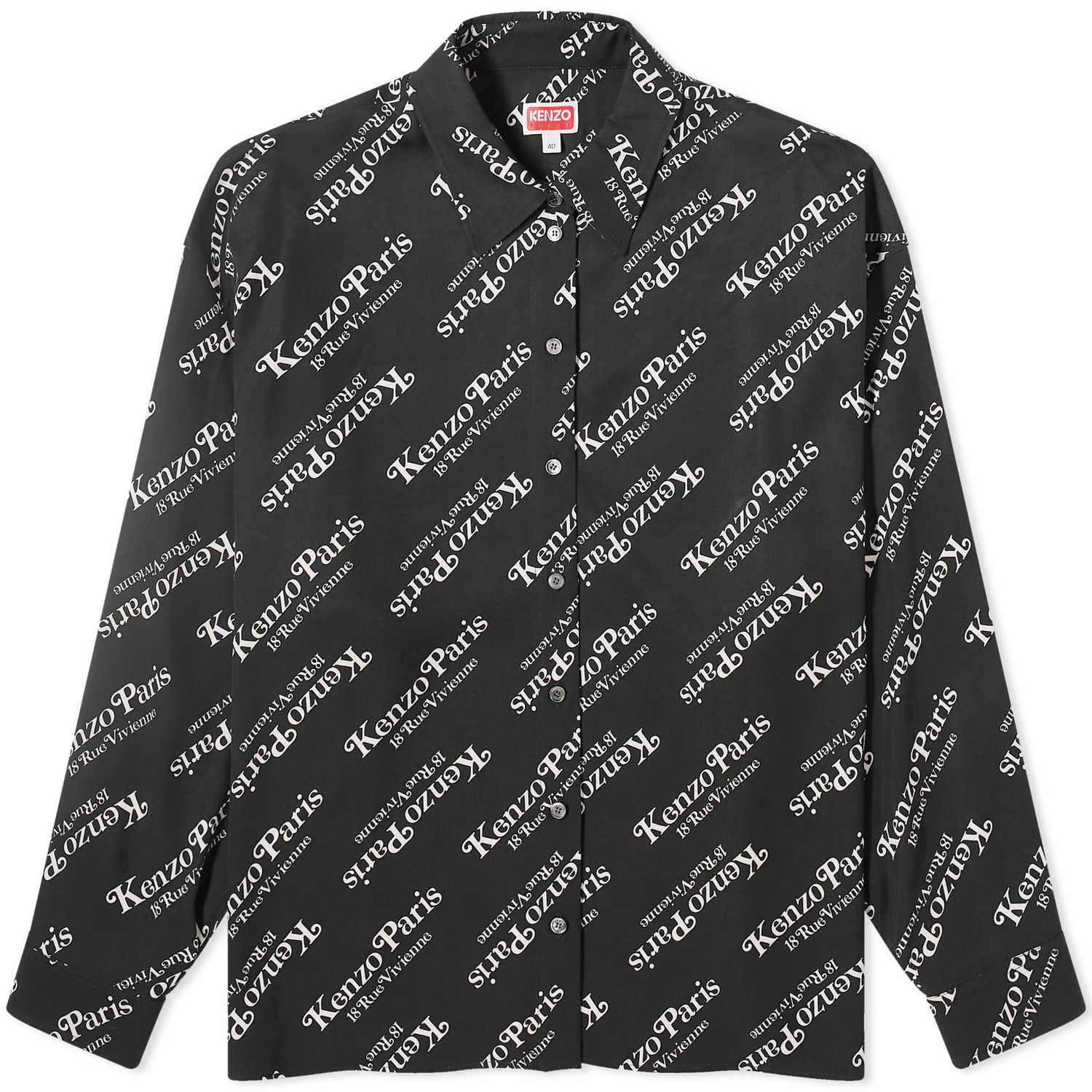 Skjorte KENZO Verdy Logo Shirt Sort | FE52CH2479S2-99, 0