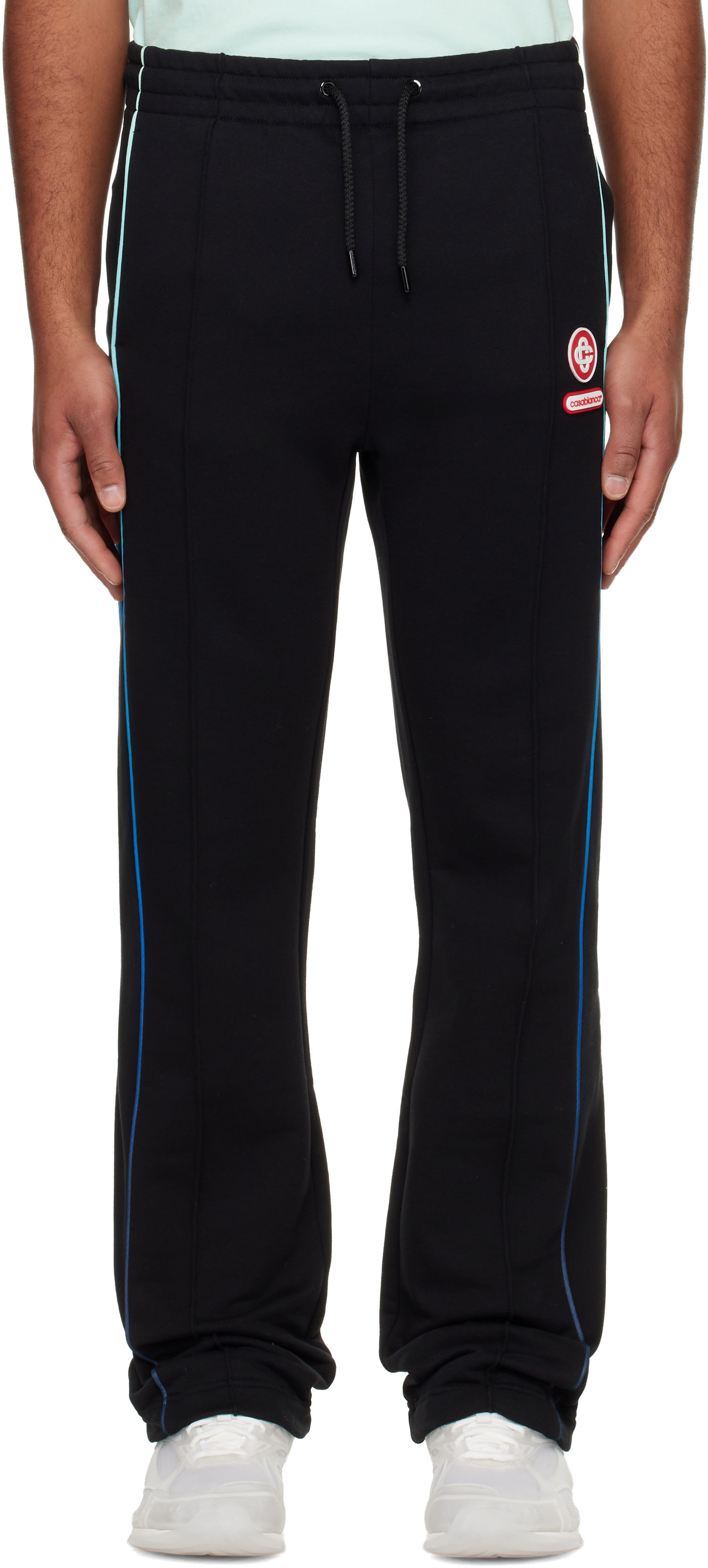Joggingbukser Casablanca Casablanca Gradient Piping Sweatpants Sort | M-AW25-JTR-309-01, 0