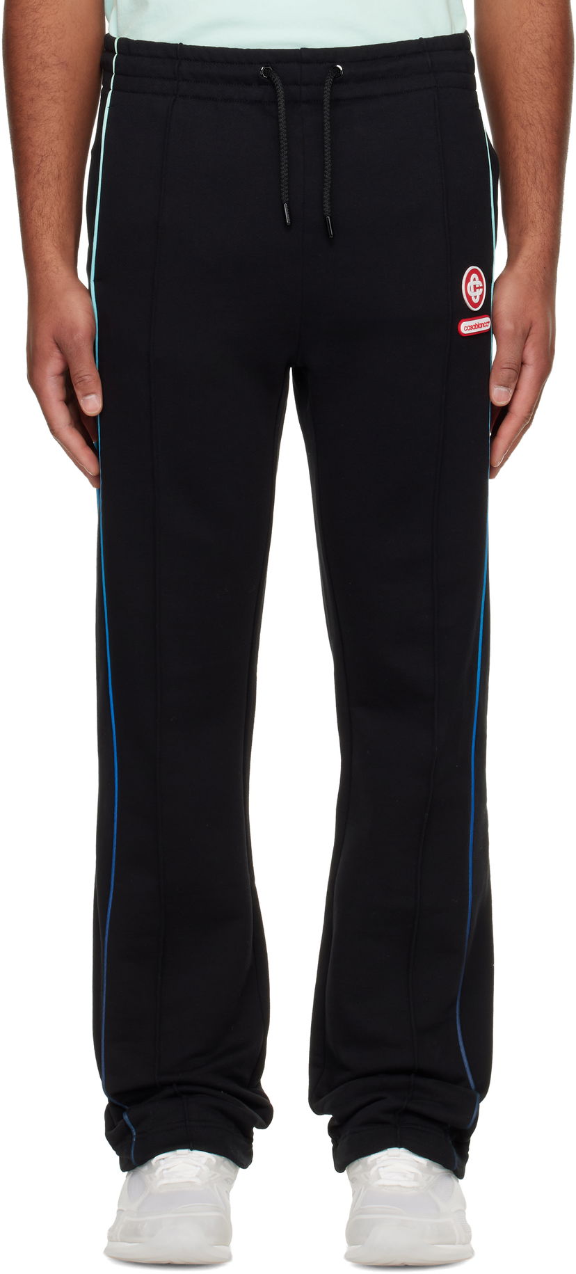 Joggingbukser Casablanca Casablanca Gradient Piping Sweatpants Sort | M-AW25-JTR-309-01