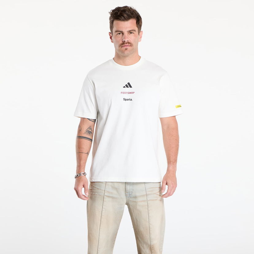 T-shirt adidas Performance Footshop x Sparta Crest T-Shirt Hvid | FTSHP_493