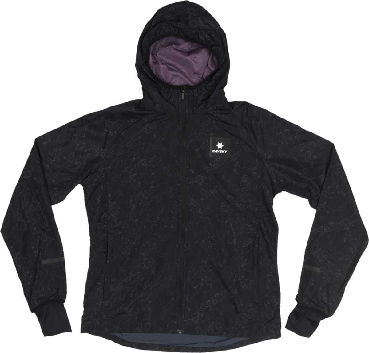 Vindjakke Saysky Saysky Map Pace Hooded Jacket Sort | jwrja01c1003, 0