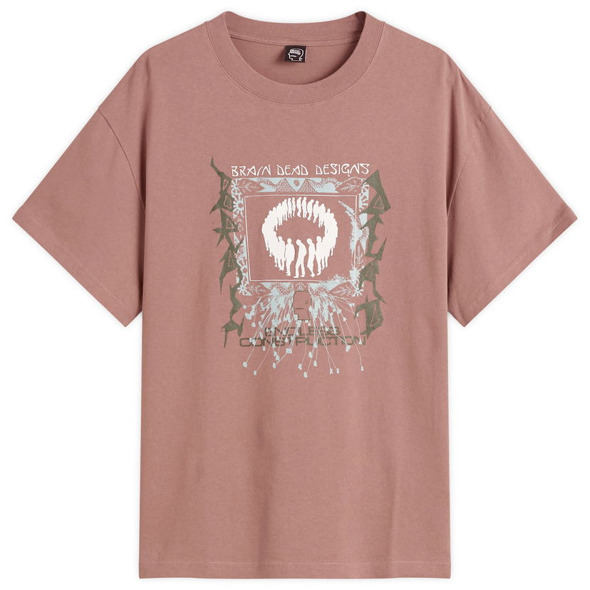 T-shirt Brain Dead Endless Construction T-Shirt Brun | BDF25T00O046-NUT