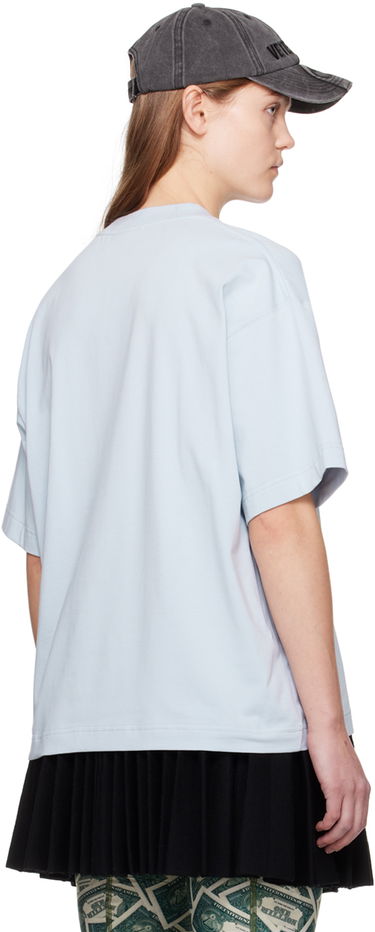 T-shirt VETEMENTS VTMNTS Embroidered Logo T-Shirt Blå | VL20TR280L, 2