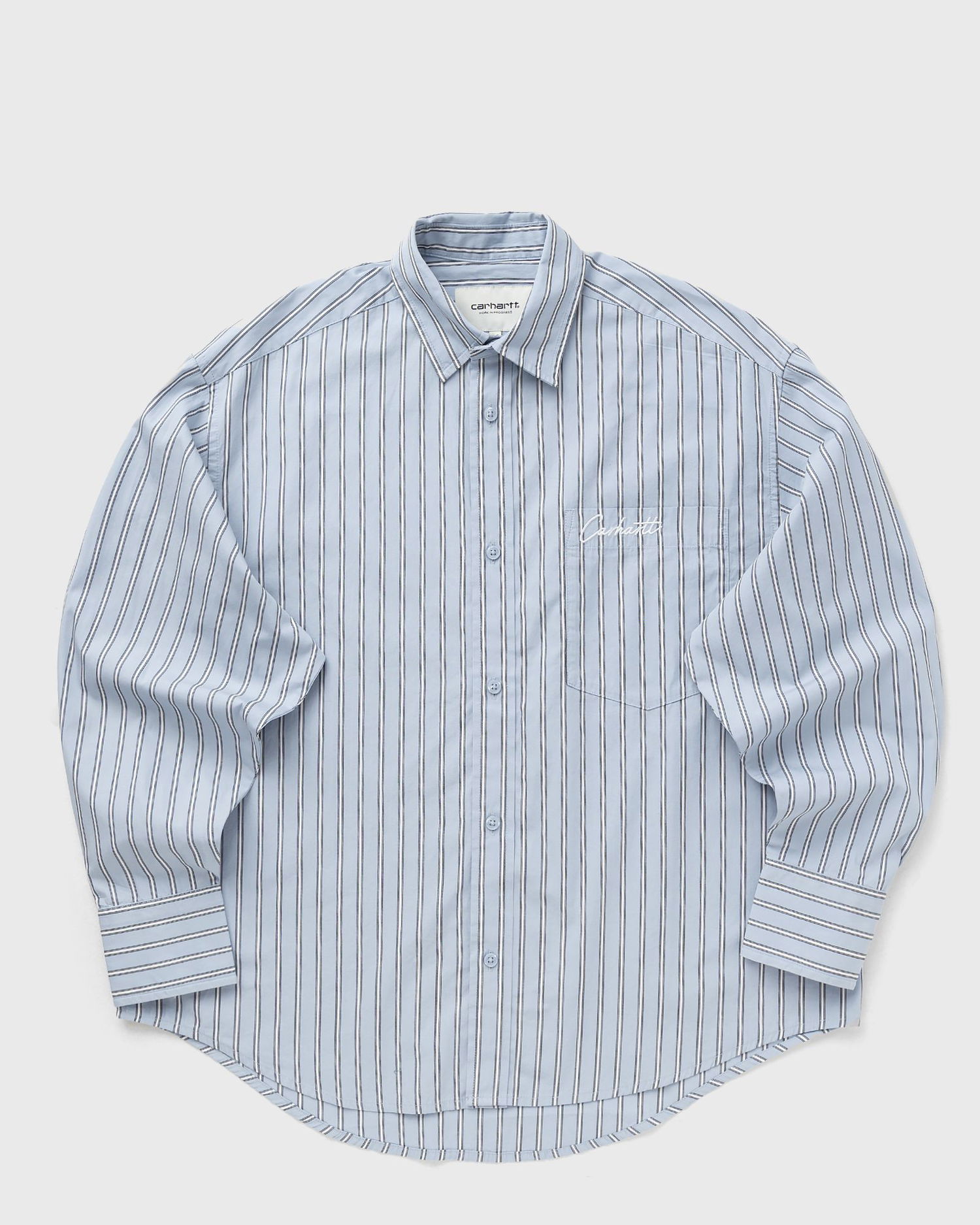 Skjorte Carhartt WIP Grimsby Long Sleeve Shirt Blå | I035134-30O.XX, 1