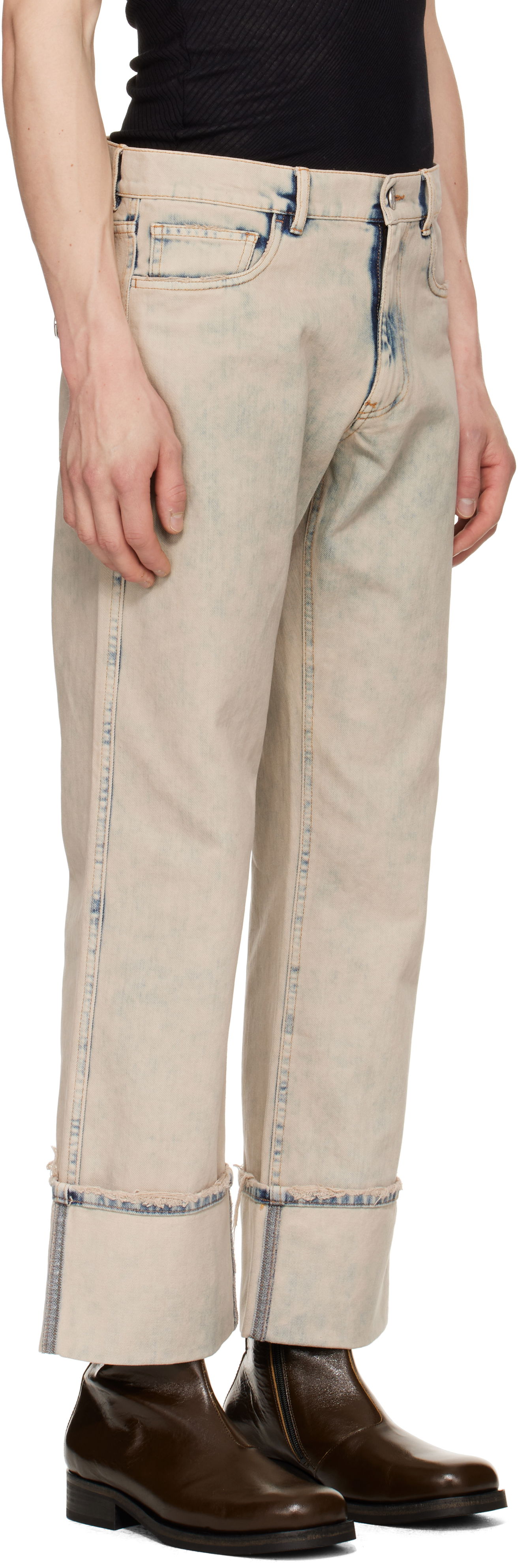 Jeans Coperni Coperni Boyfriend Jeans Beige | COPP122F2035MEN, 1