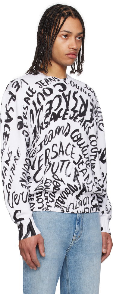 Sweater Versace Logo Pattern Sweater Hvid | E78GAFM03_ECMF05, 1