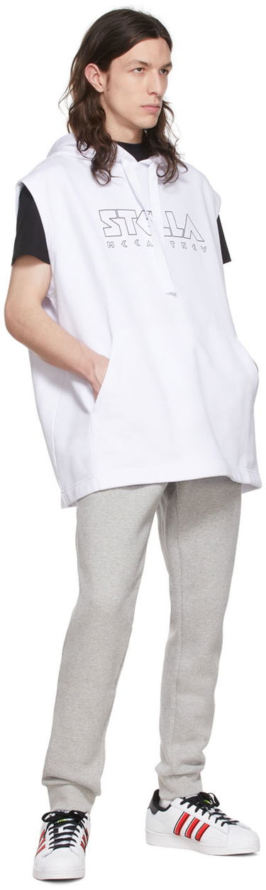 Sweatshirt Stella McCartney Cotton Sleeveless Hoodie Hvid | 6044523SNP32, 3