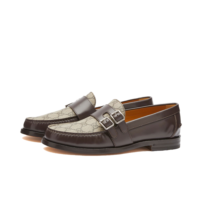 Mellenial Double Buckle GG Supreme Loafer "Cocoa"