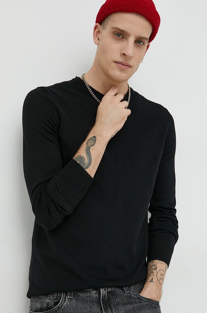 Sweater BOSS Wool Sweater Sort | 50476832, 0