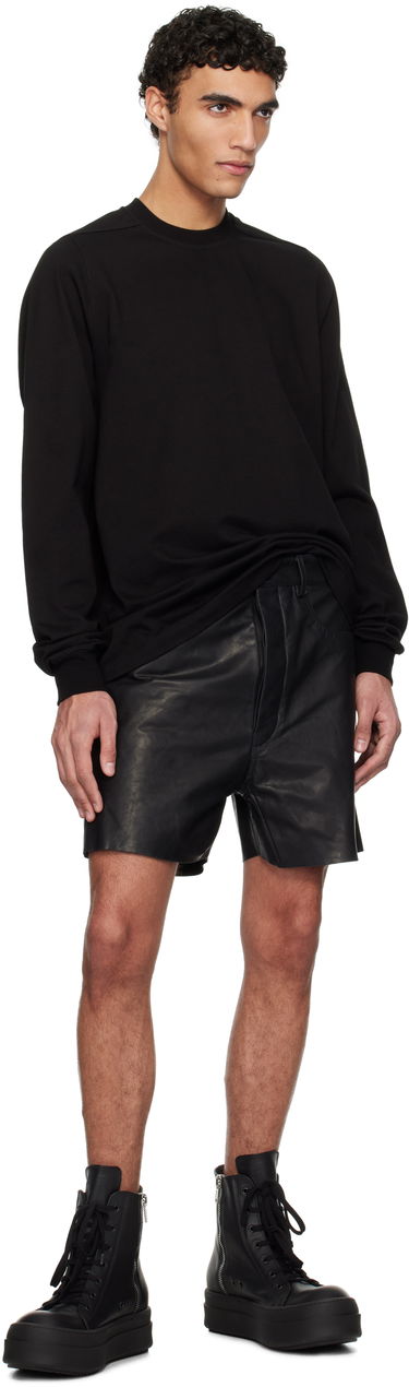 Sweater Rick Owens Rick Owens Hollywood Short Crewneck Long Sleeve Sweatshirt Sort | RU01E5277 BA, 3