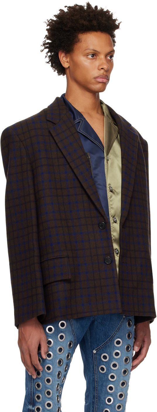 Jakke We11done Check Blazer Brun | WD-JK3-22-102-M-BR, 1