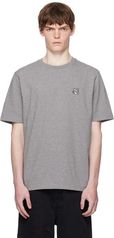 T-shirt MAISON KITSUNÉ Maison Kitsuné Fox Head Patch Comfort T-Shirt Grå | PM00108KJ7025, 0