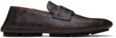 Tøj Dolce & Gabbana Dolce&Gabbana Calfskin Driver Loafers Brun | A50583AA446, 0