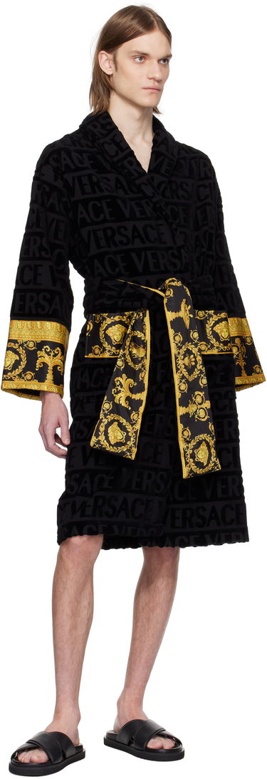 Sneakers og sko Versace Versace Logo Sandals Sort | 1016188_1A11124, 4