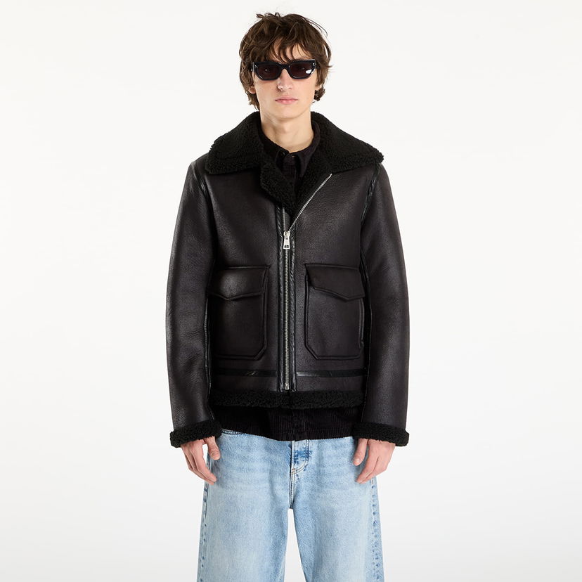 Bomberjakke A.P.C. Shearling Blouson Tommy Sort | PSALB-H02904 LZZ