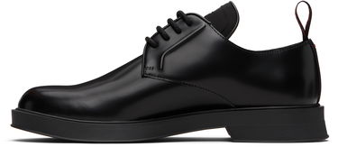 Skopleje BOSS Leather Derby Shoes with Stacked-Logo Tongue Sort | 50548550, 3