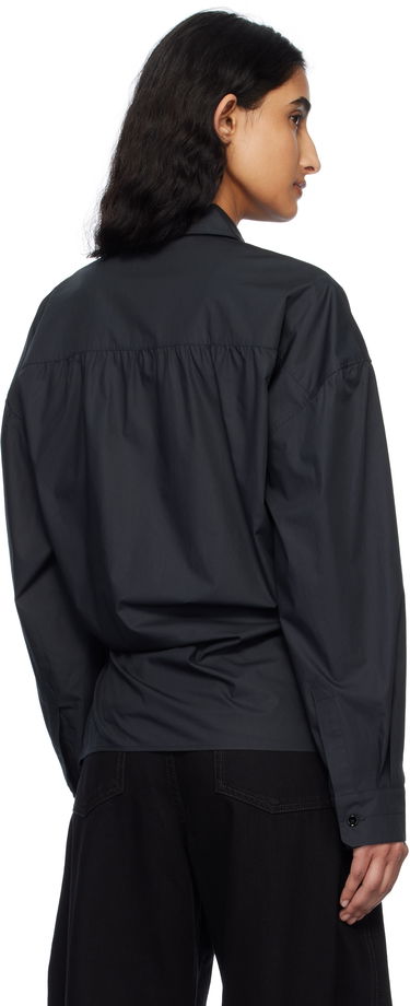 Skjorte LEMAIRE Lemaire Straight Collar Twisted Shirt Mørkeblå | SH1141 LF588, 2
