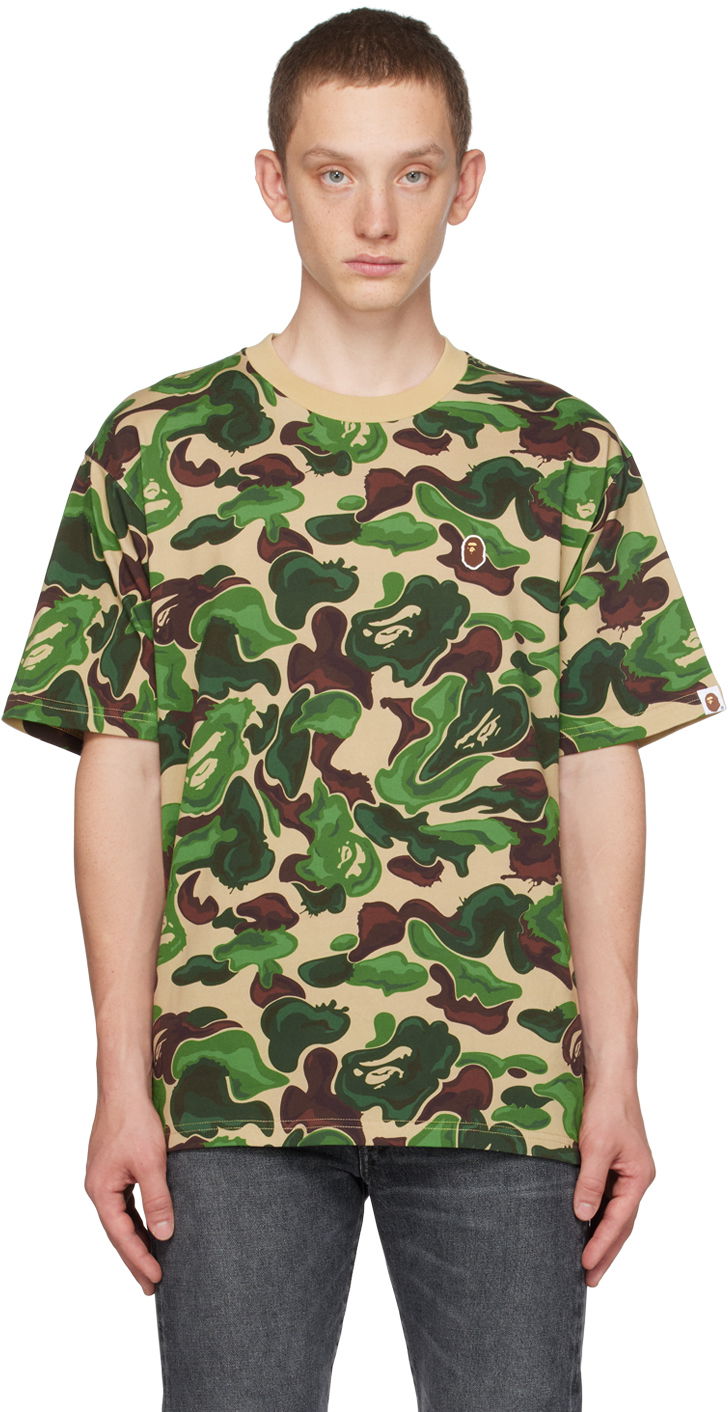 T-shirt BAPE Art Camo Ape Head One Point Hvid | 0ZXTEM109057L, 0