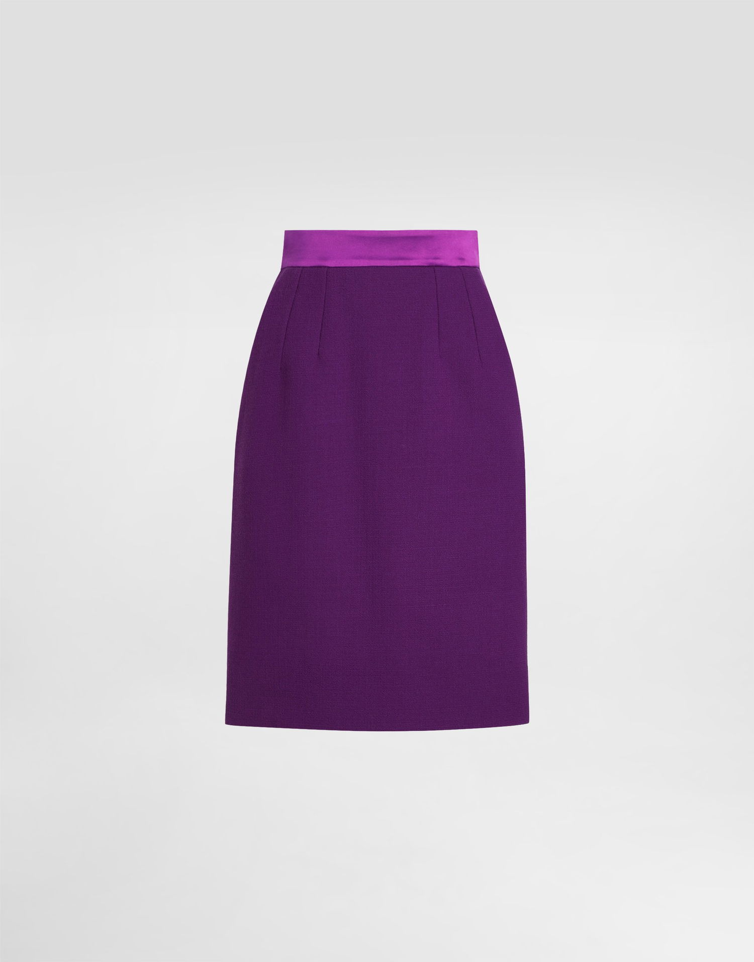 Nederdel Dolce & Gabbana Dolce & Gabbana Wool Crepe Midi Pencil Skirt Lilla | F4C1ETFU2TZF0373, 0