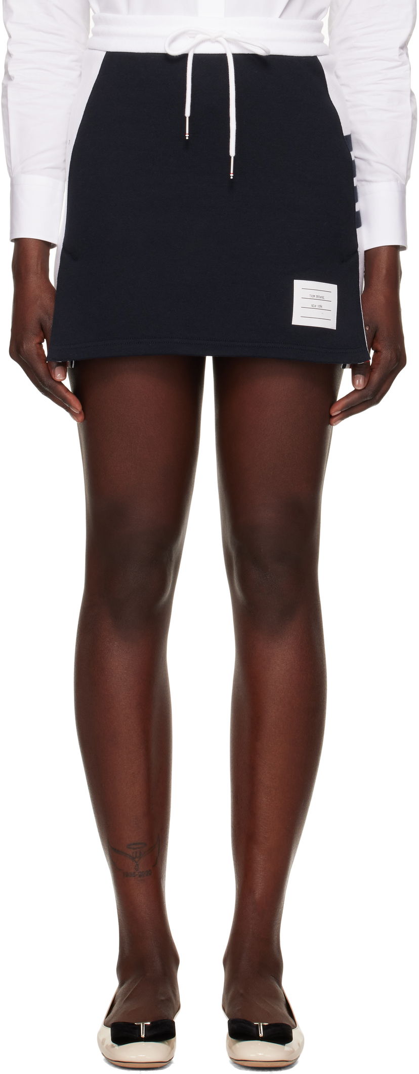 Nederdel Thom Browne Classic 4-Bar Jersey Miniskirt Mørkeblå | FJK130A-03037