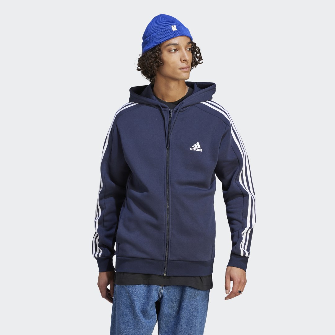 Sweatshirt adidas Originals Essentials Fleece 3-Stripes Mørkeblå | IJ6478, 1