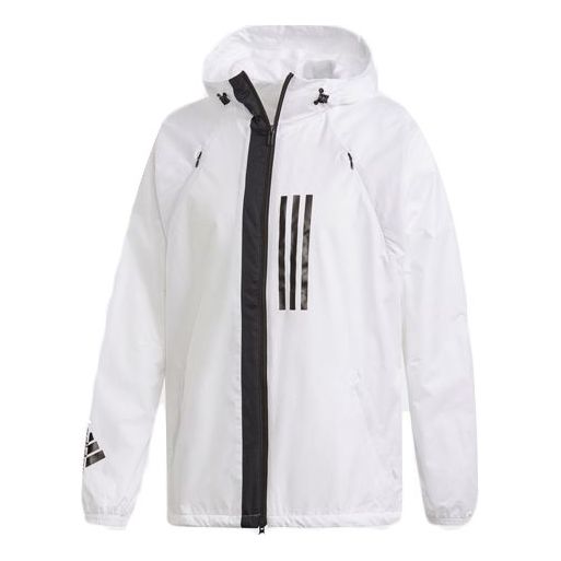 Regnfrakke adidas Originals W.D.N. Fleece-Lined Running Windbreaker Jacket Hvid | DZ0054