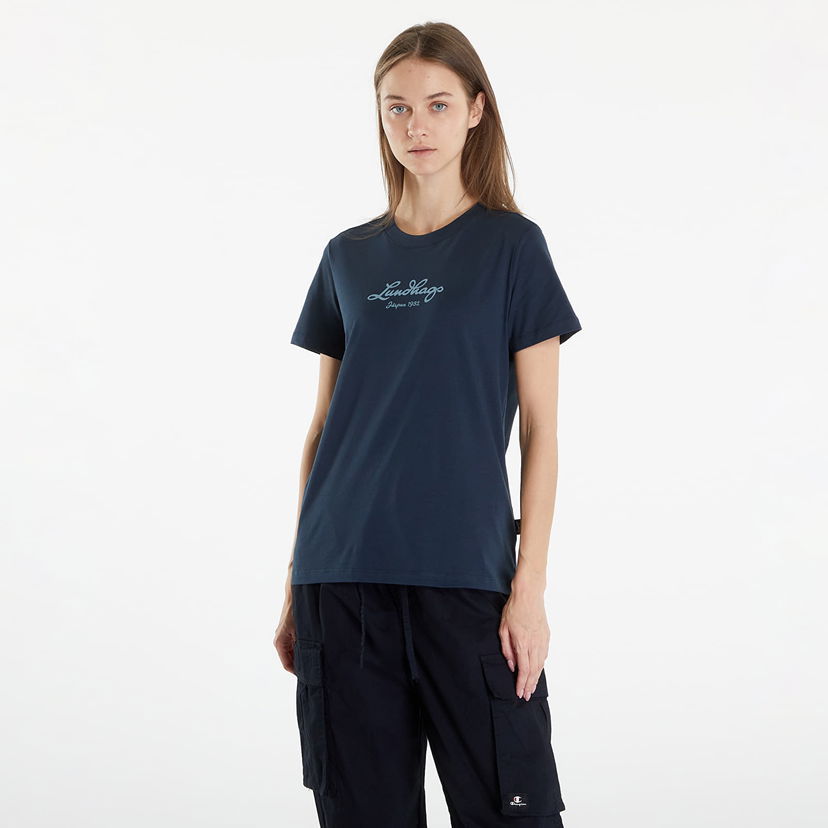 T-shirt Lundhags Lundhags Jarpen Logo T-Shirt Mørkeblå | 44318-24-75350