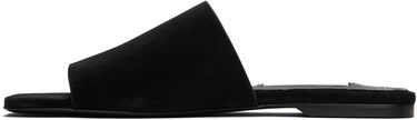 Skopleje TOTEME TOTEME Velour-Leather Bandeau Sandals Sort | 253-WAS0244-LE0004, 2