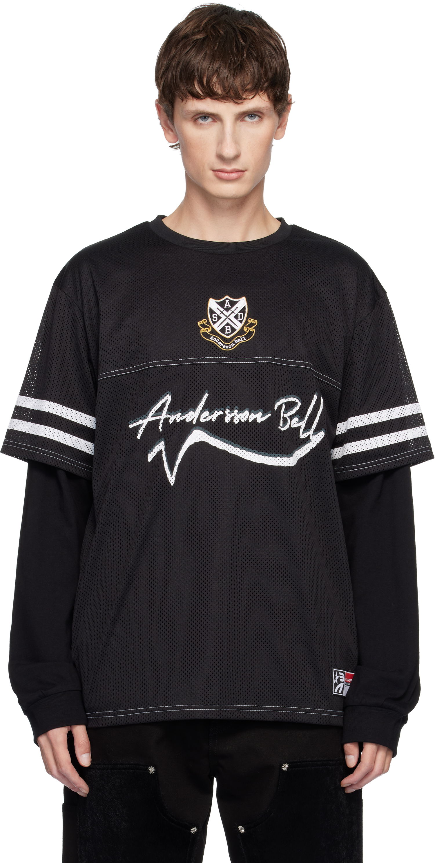 Jersey Andersson Bell Football Layered Long Sleeve T-shirt Sort | atb1380m, 0