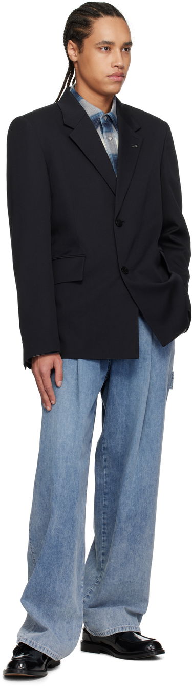 Jakke WOOYOUNGMI Wooyoungmi Single-Breasted Wool Blazer Sort | W251CJ01, 3