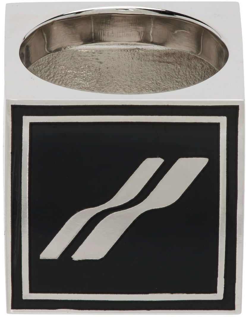 Stearinlys We11done Square Logo Dice Ring Sort | WD-AJ1-22-703-U-BK