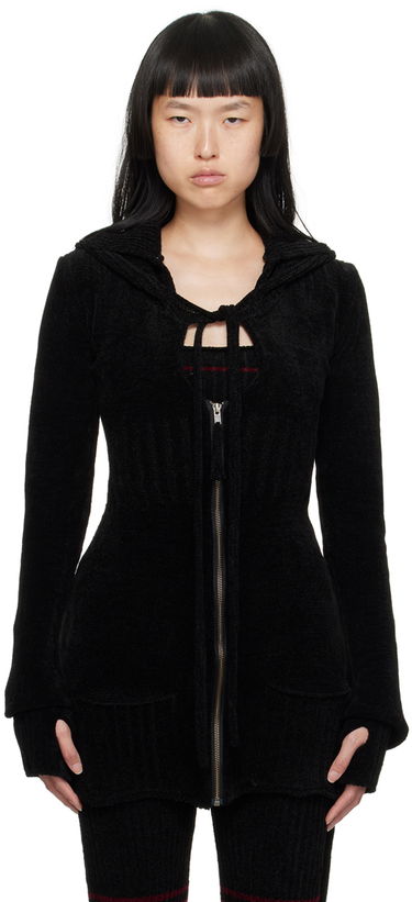 Sweater Ottolinger Ottolinger Extended Hooded Cardigan Sort | 706702, 0